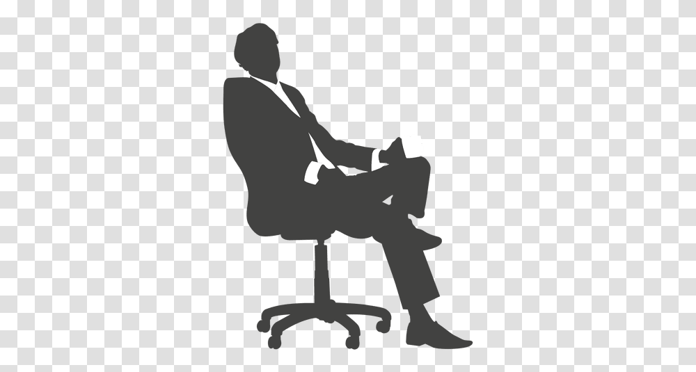 Pin Businessman Silhouette Sitting, Performer, Hand, Text, Kneeling Transparent Png