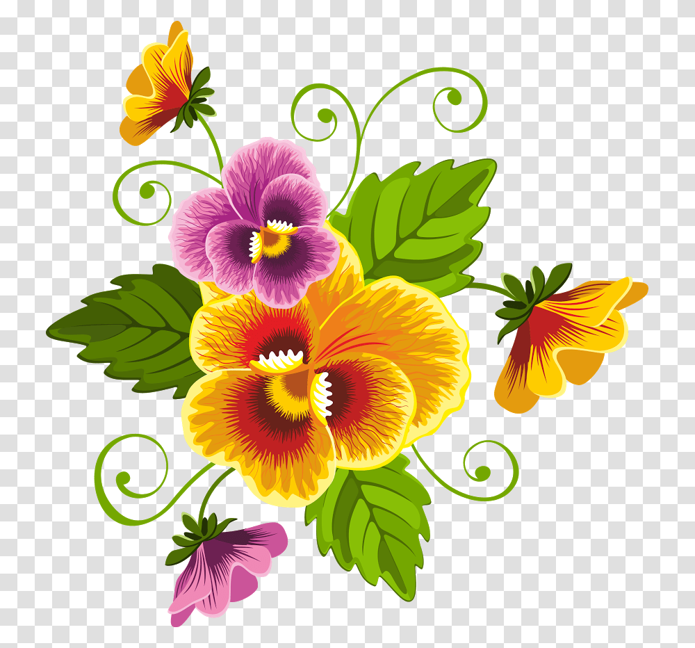 Pin By Jacky On Pintar Decoupage Clip Art Pansy Vector, Plant, Flower, Blossom Transparent Png