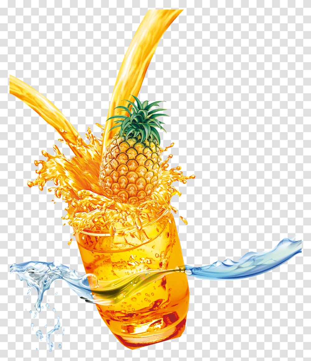 Pin By Pngsector Pineapple Juice Splash, Plant, Fruit, Food, Beverage Transparent Png