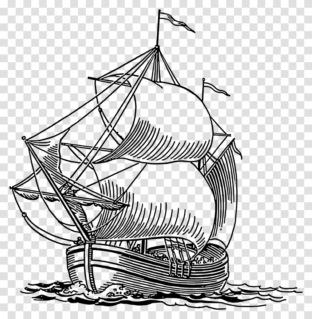 Pin By Vaishal On Imag Ship On Ocean Clipart Black And White, Gray, World Of Warcraft Transparent Png
