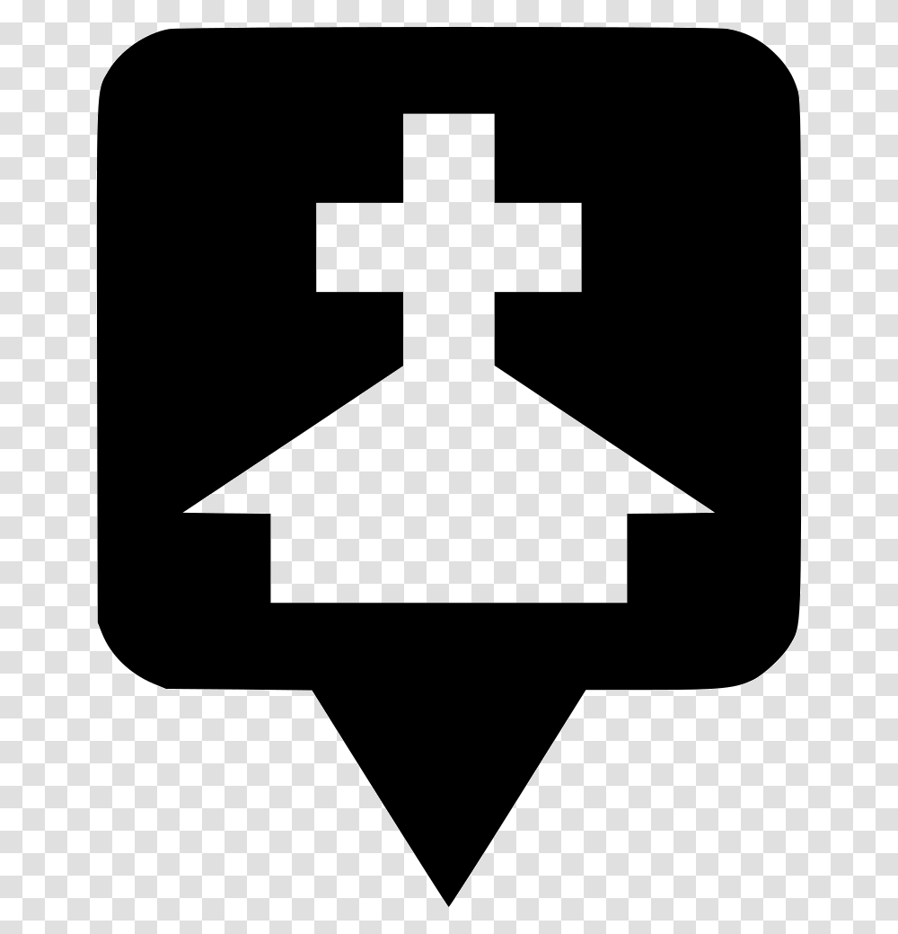 Pin Cemetery Cross, Star Symbol, Logo, Trademark Transparent Png