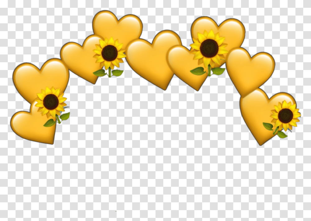 Pin De Daniela Uribe Ponce Em Tus Me Yellow Heart Crown, Graphics, Plant, Bee, Insect Transparent Png