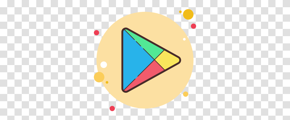 Pin Di Icons Play Store Icon Aesthetic, Triangle Transparent Png