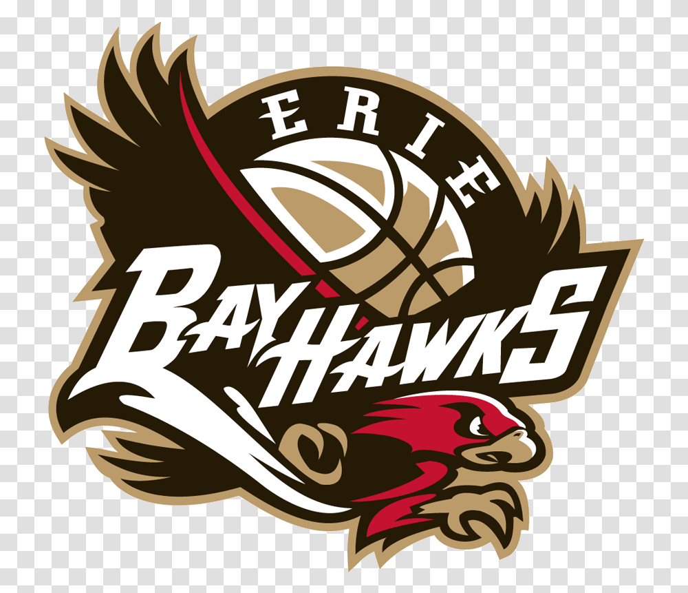Pin Erie Bayhawks Logo, Symbol, Emblem, Trademark, Text Transparent Png