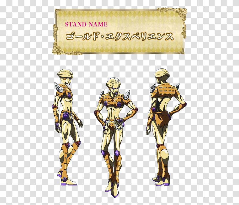 Pin Gold Experience, Person, Helmet, Clothing, Comics Transparent Png