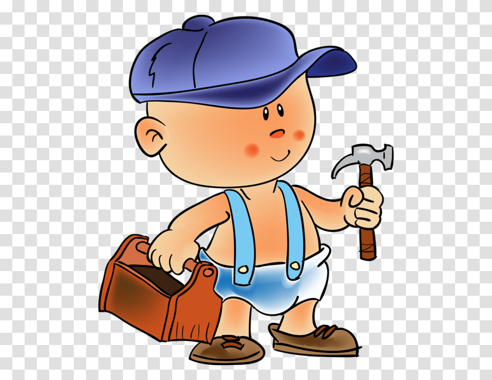 Pin Individual People Clipart Child With Hammer Cartoon, Person, Human, Tool Transparent Png