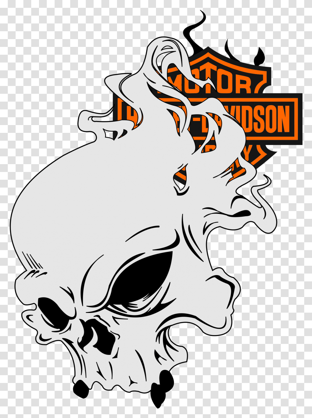 Pin Logo Harley Davidson Skull, Advertisement, Poster, Stencil, Graphics Transparent Png
