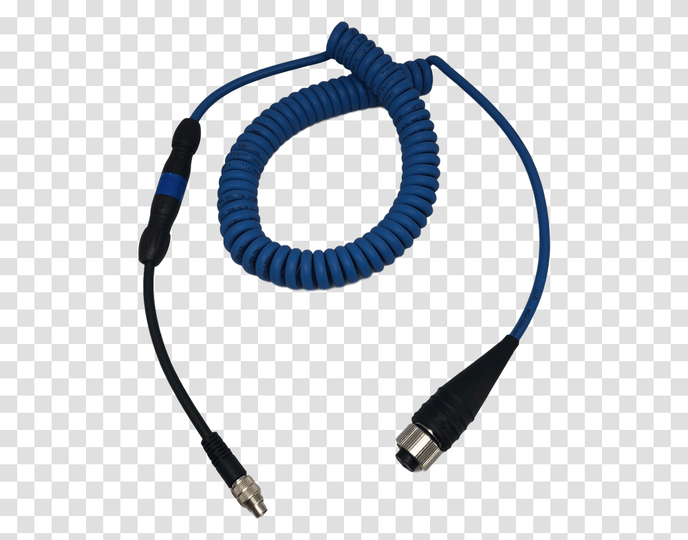Pin Ms Connector Coiled Accelerometer Cables, Hose, Light Transparent Png