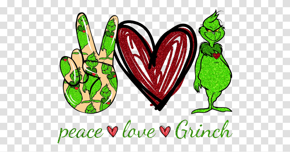 Pin Peace Love Grinch Svg, Heart, Footwear, Clothing, Apparel Transparent Png