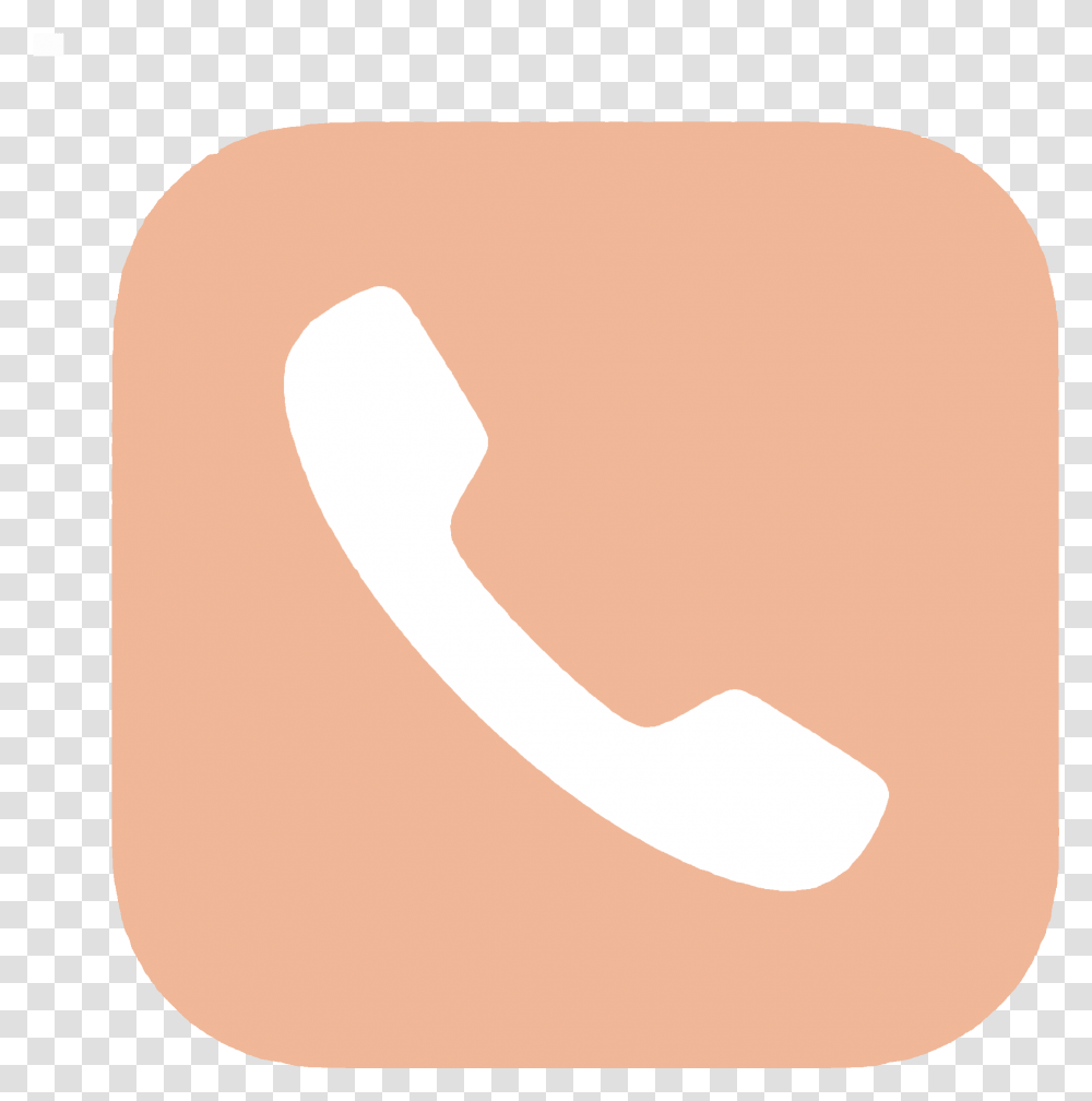 Pin Phone Icon Aesthetic Peach, Heel, Food, Hand, Arm Transparent Png