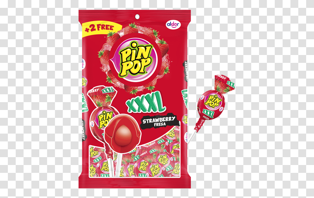 Pin Pop Xxxl Strawberry 14 X 50 Pin Pop, Food, Candy, Lollipop, Flyer Transparent Png
