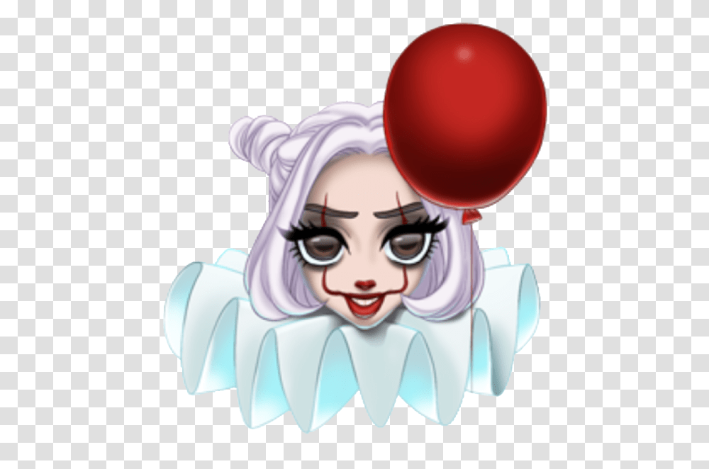 Pin Scary Clown Clipart Ariana Grande Halloween Scary, Person, Human, Balloon, Performer Transparent Png