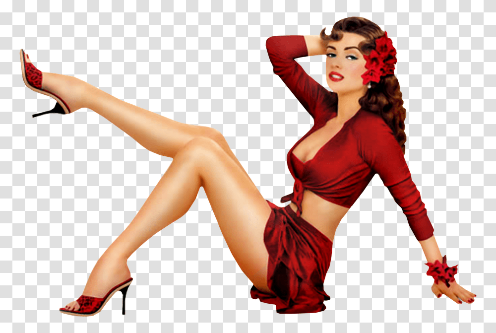 Pin Up, Person, Female, Dance Pose Transparent Png