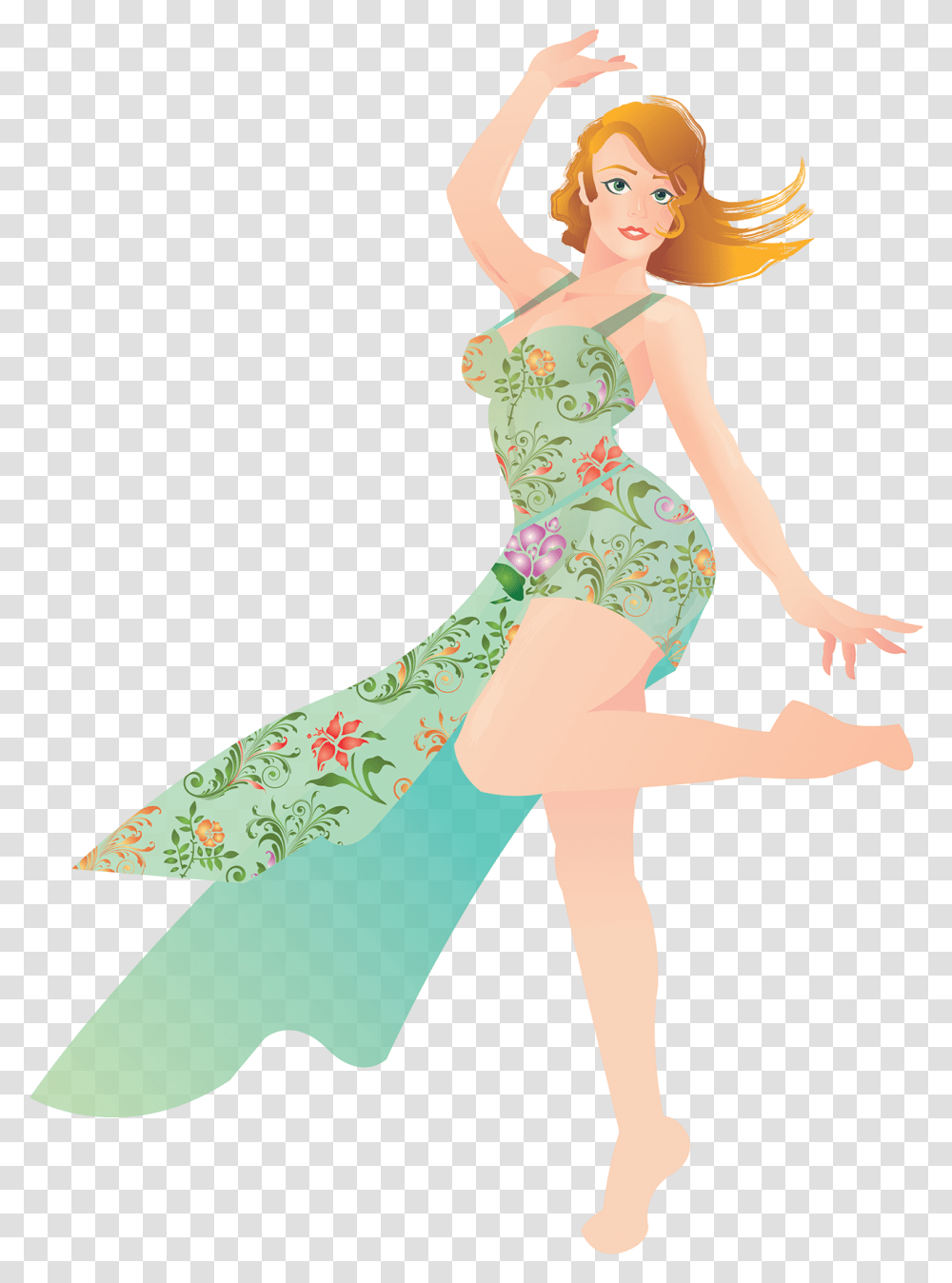 Pin Up Girl Illustration Fairy Barbie Fashion Illustration, Dance Pose, Leisure Activities, Person, Human Transparent Png