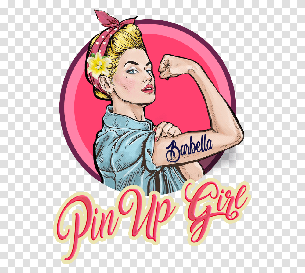 Pin Up Girl Women Stronger Than Men Cartoon, Advertisement, Poster, Flyer, Paper Transparent Png