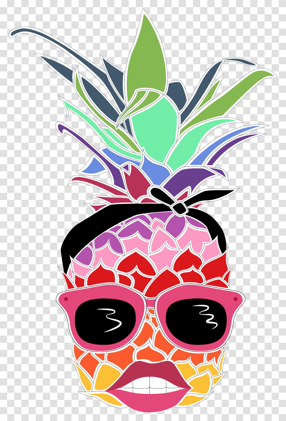 Pin Up Pineapple, Plant, Sunglasses, Accessories, Fruit Transparent Png