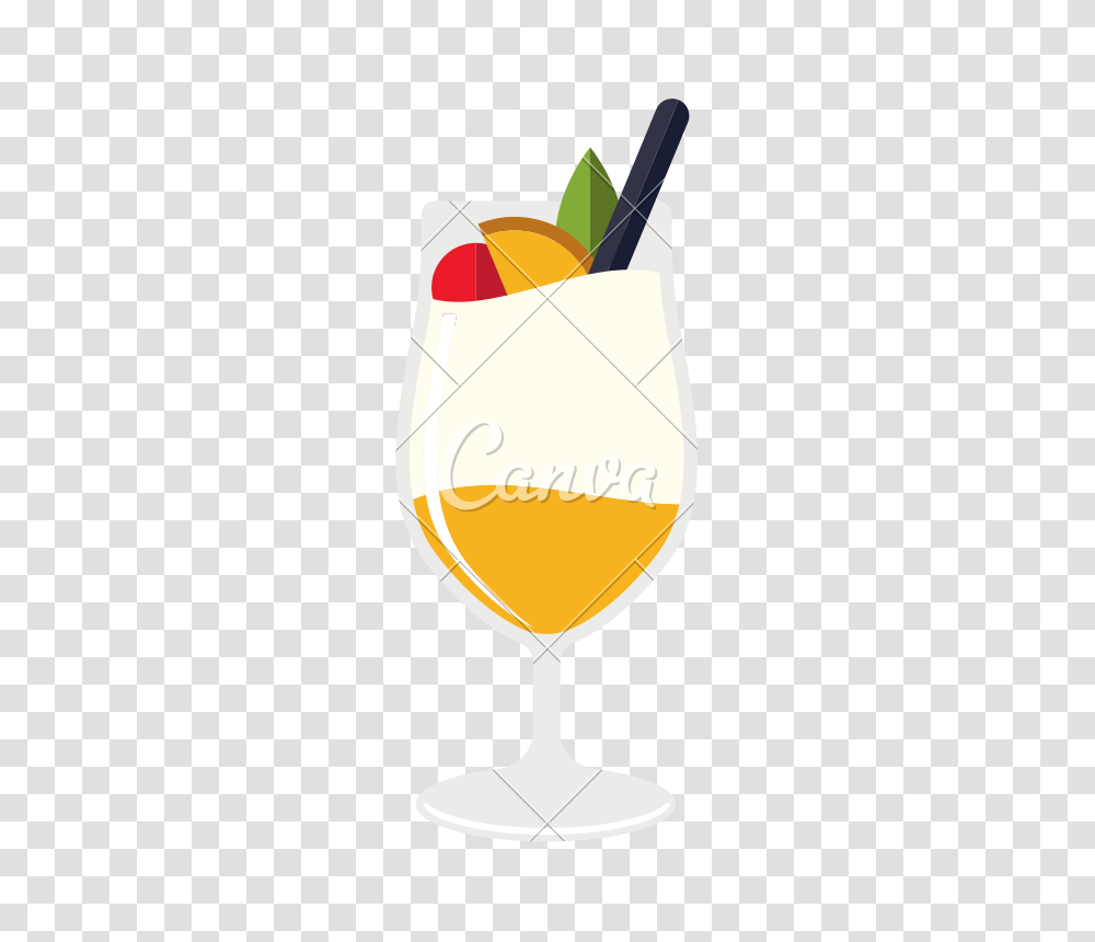 Pina Colada Cocktail In Glass, Lamp, Goblet, Wine Glass, Alcohol Transparent Png