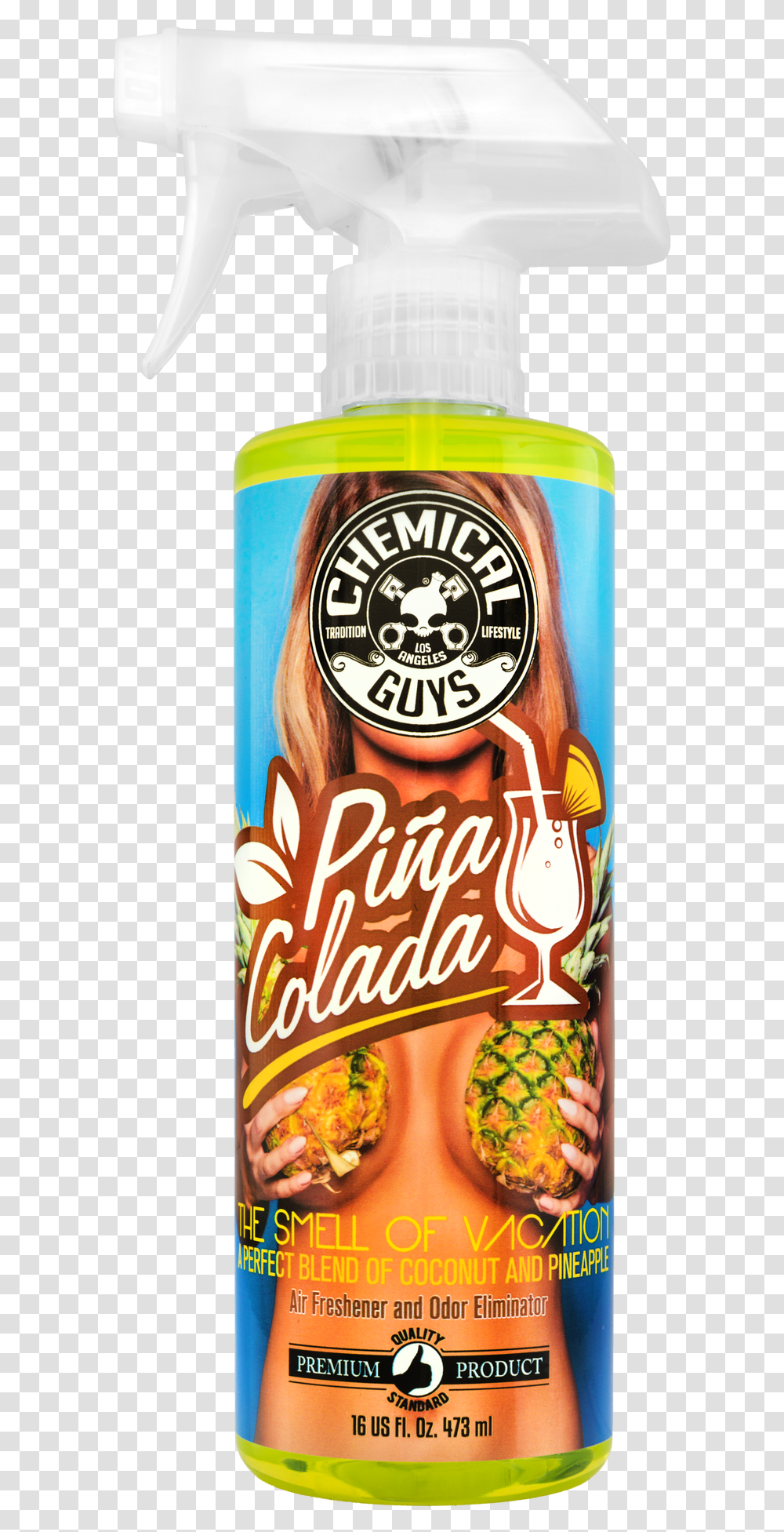Pina Colada Scent Air Freshener Chemical Guys Pina Colada Scent, Beer, Beverage, Food, Soda Transparent Png