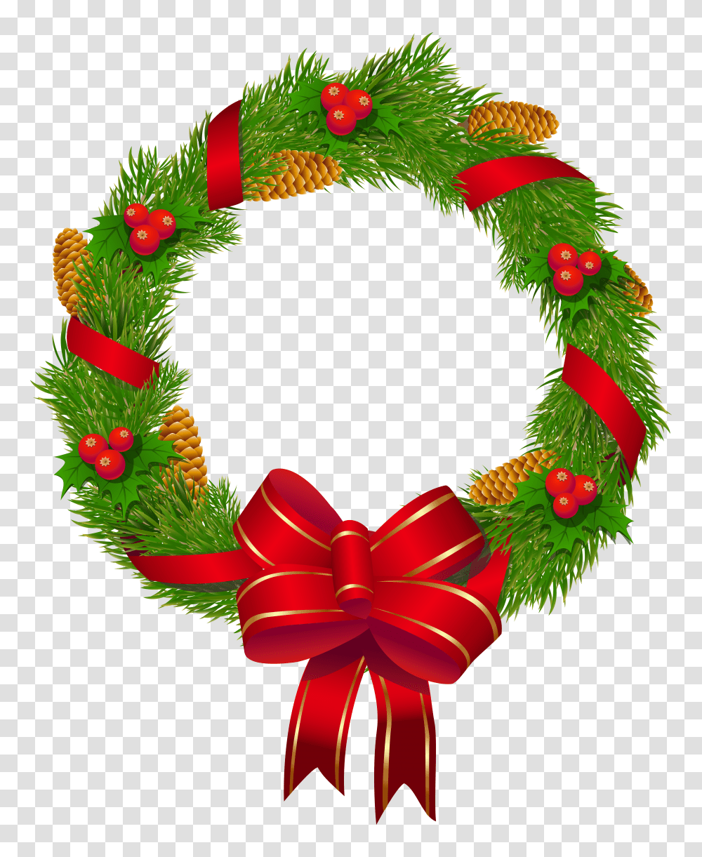 Pinart Christmas Pine Wreath Clipart Transparent Png