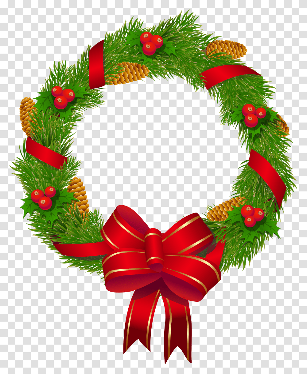 Pinart Christmas Pine Wreath Clipart Wreath Clipart Christmas Wreath With Ribbon Transparent Png