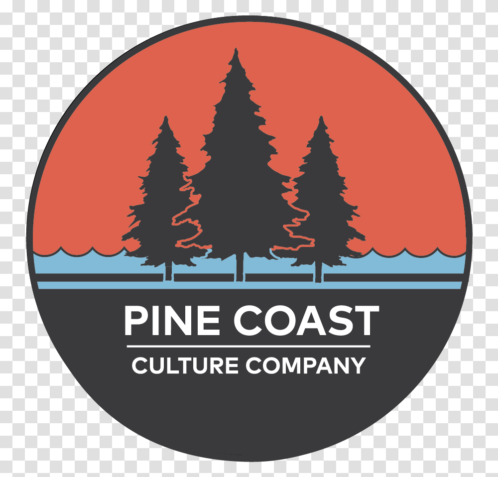 Pine Coast Culture Company Christmas Tree, Plant, Label, Text, Conifer Transparent Png