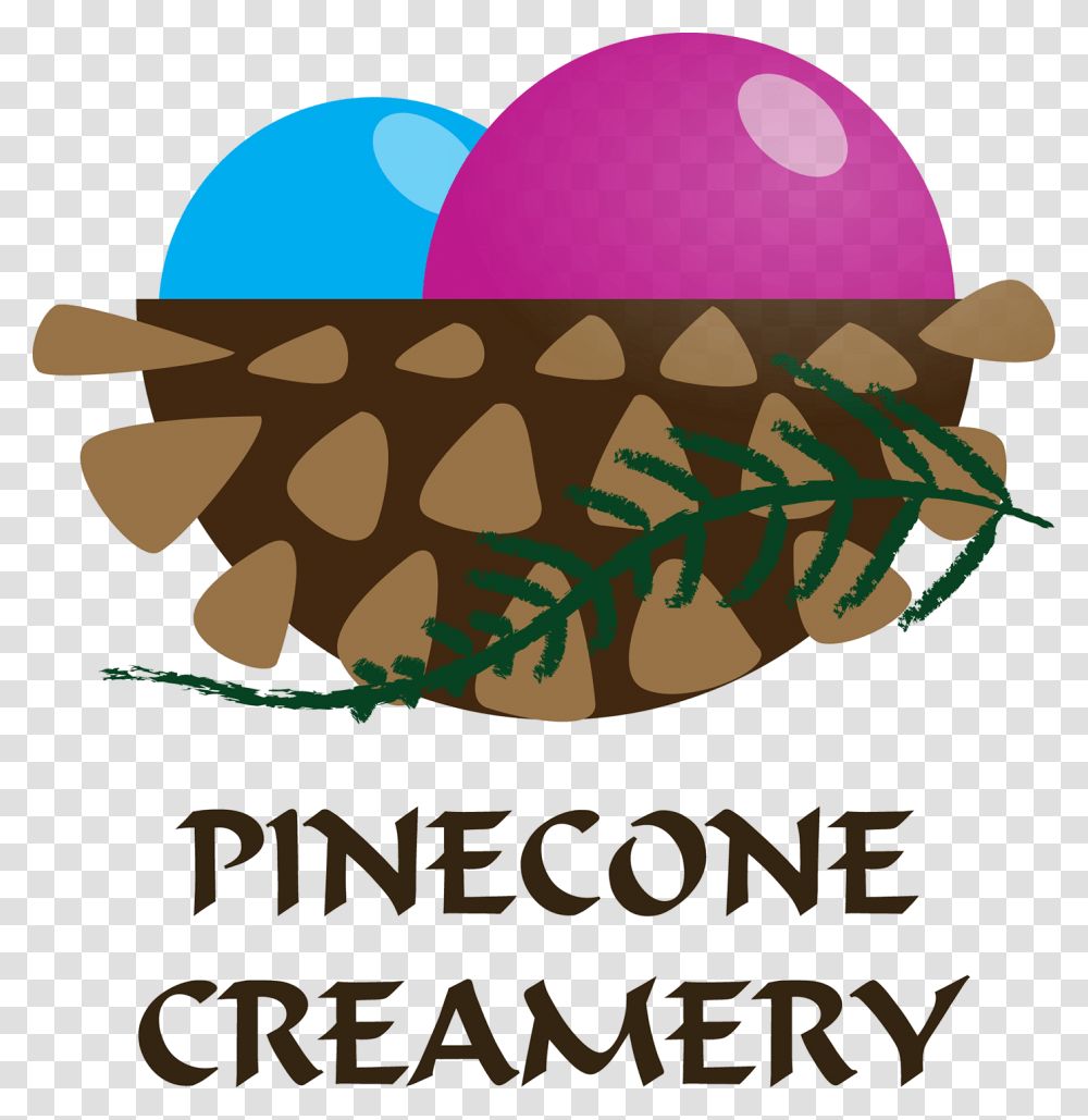 Pine Cone Creamery Logo On Behance, Ball, Balloon, Poster, Advertisement Transparent Png