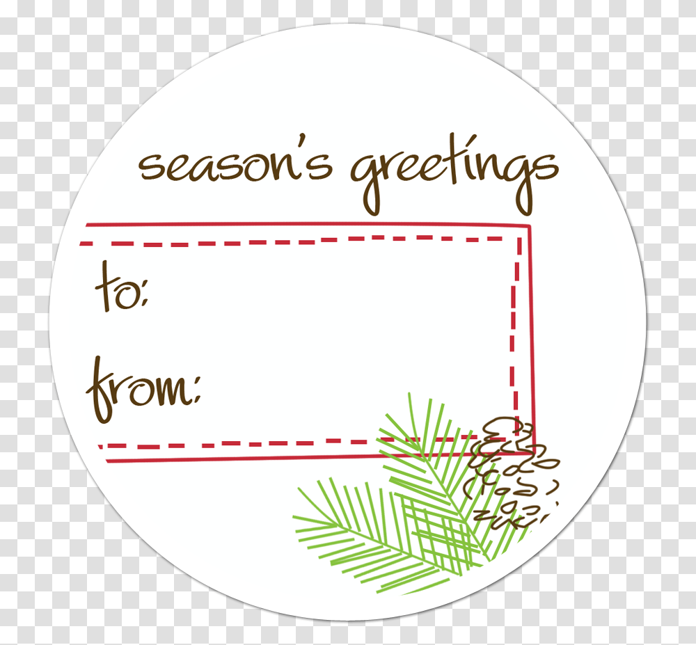 Pine Cone Personalized Holiday Gift Sticker Architecte, Label, Text, Plot, Diagram Transparent Png