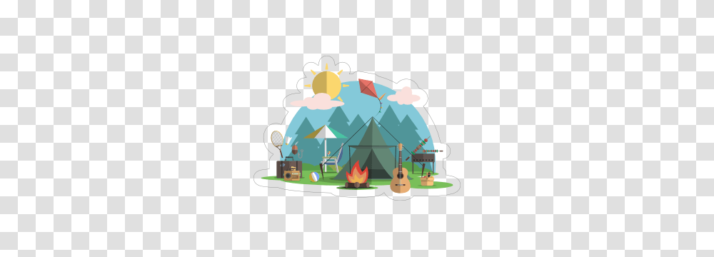 Pine Forest Camping Stickers, Leisure Activities, Outdoors, Snow, Nature Transparent Png
