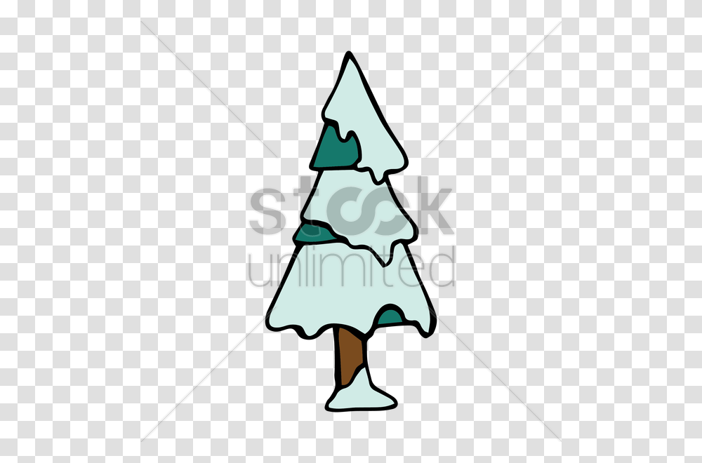 Pine Tree Covered In Snow Vector Image, Costume, Duel, Bow Transparent Png