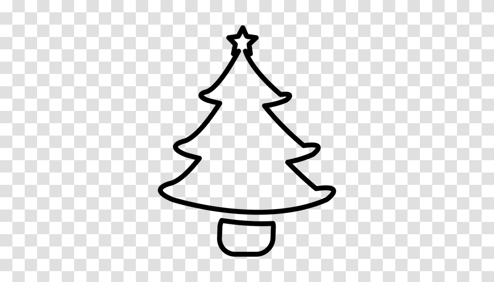 Pine Tree Line Icon, Bow, Plant, Ornament Transparent Png