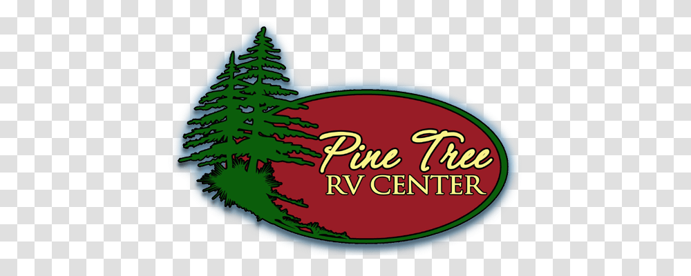 Pine Tree Rv Center Logo, Label, Text, Plant, Birthday Cake Transparent Png