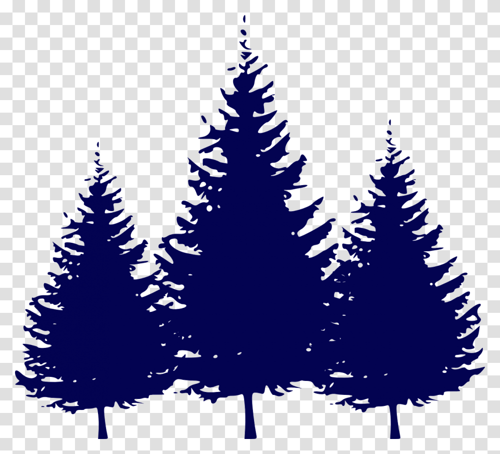 Pine Tree Silhouette Painting, Plant, Fir, Abies, Conifer Transparent Png