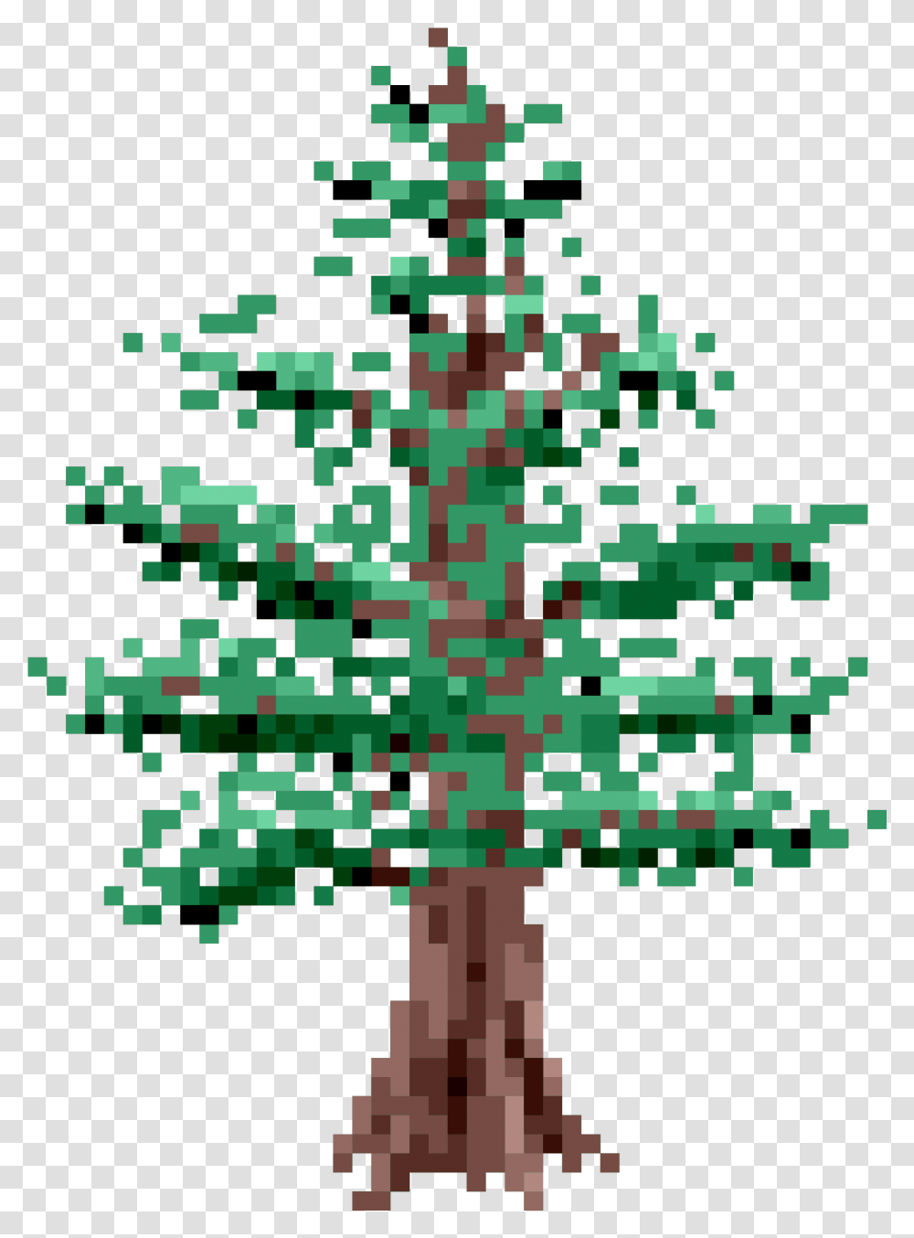 Pine Trees 8 Bit Pine Tree 8 Bit Tree Sprite Pixel Art Pine Tree, Pattern, Ornament, Poster, Advertisement Transparent Png