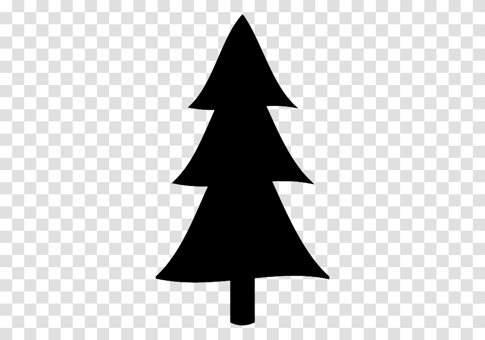 Pine Trees Silhouette, Stencil, Cross Transparent Png