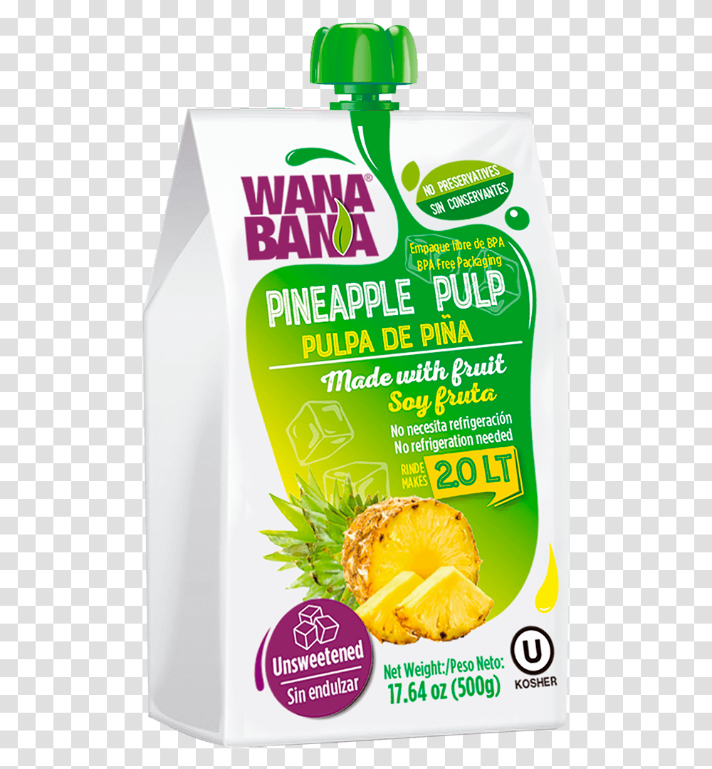 Pineapple 500g Fruit Pulp Pouch 20 Box, Plant, Juice, Beverage, Food Transparent Png