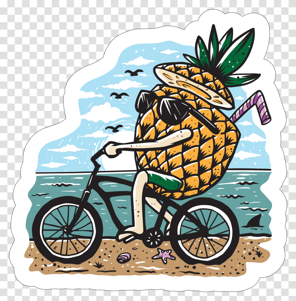 Pineapple BikerClass Lazyload Lazyload Mirage Featured Illustration, Wheel, Bicycle, Vehicle, Transportation Transparent Png
