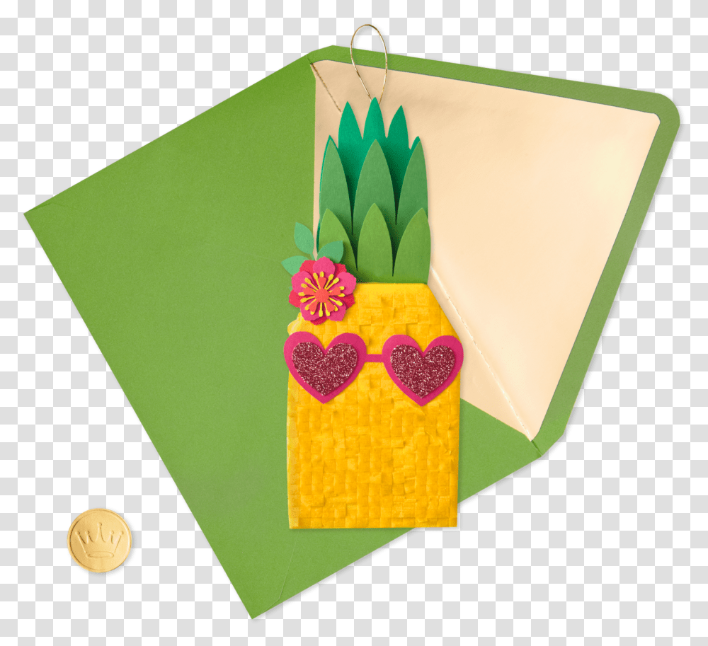 Pineapple Birthday Card Construction Paper, Envelope, Mail, Box, Greeting Card Transparent Png