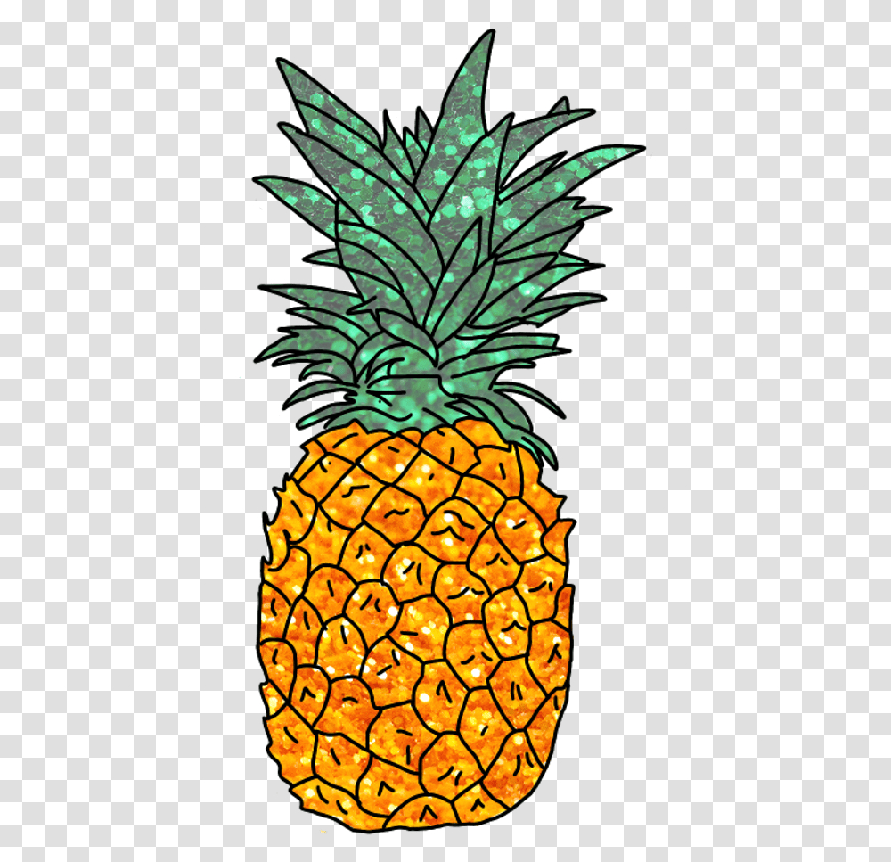 Pineapple Cartoon Picture 495983 Clipart Fancy Aesthetic Stickers, Plant, Fruit, Food Transparent Png