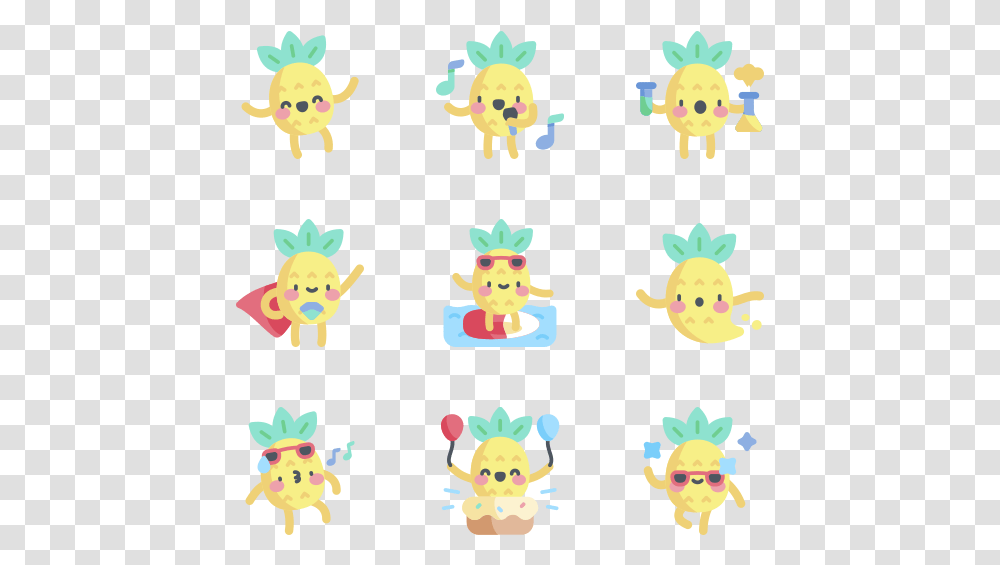 Pineapple Character Cartoon, Rattle, Toy, Face Transparent Png