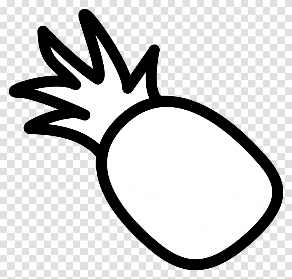 Pineapple Clipart Black And White, Plant, Food, Vegetable, Fruit Transparent Png