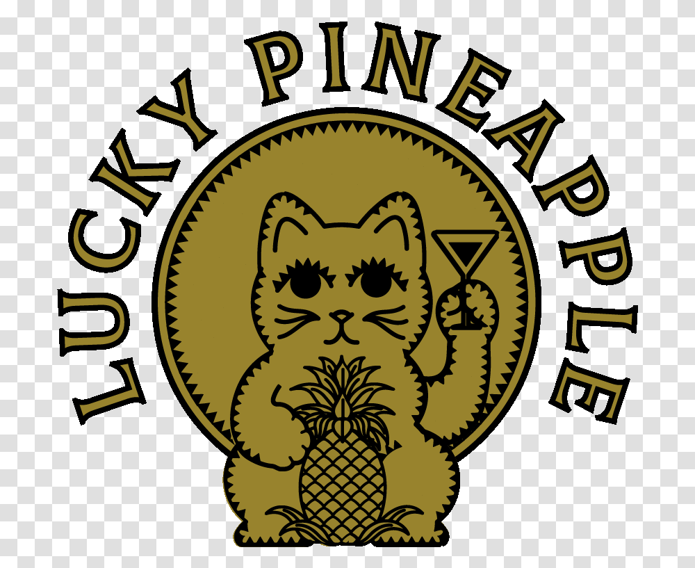 Pineapple Cocktail Mobile Bar Lucky Pineapple Brand, Label, Text, Symbol, Logo Transparent Png