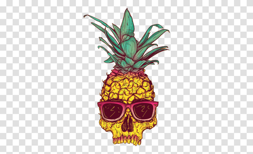 Pineapple Cool Pineapple Skull, Plant, Fruit, Food Transparent Png
