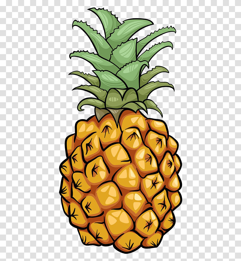 Pineapple Fruit Icon Cartoon Pineapple, Plant, Food Transparent Png