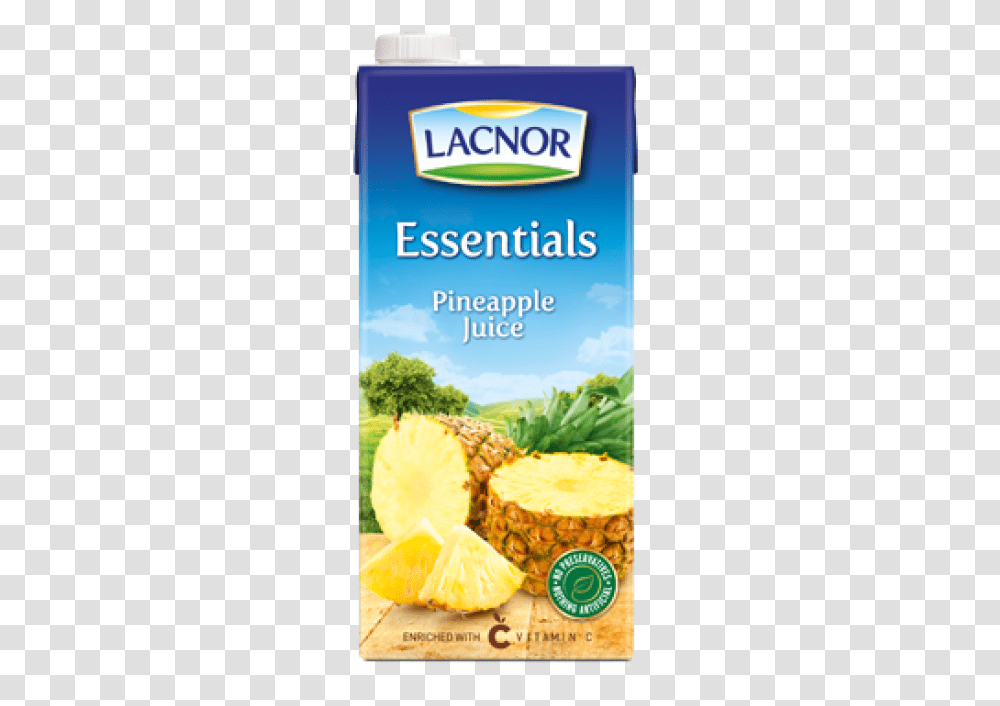 Pineapple Juice 1l Tetra Pak Lacnor Pineapple Juice, Plant, Fruit, Food, Paper Transparent Png