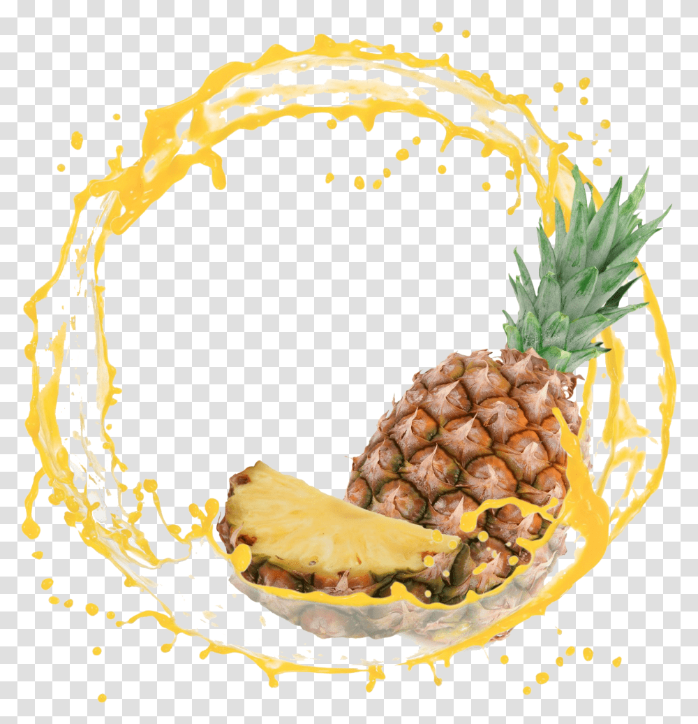 Pineapple Juice Splash, Plant, Fruit, Food, Fungus Transparent Png