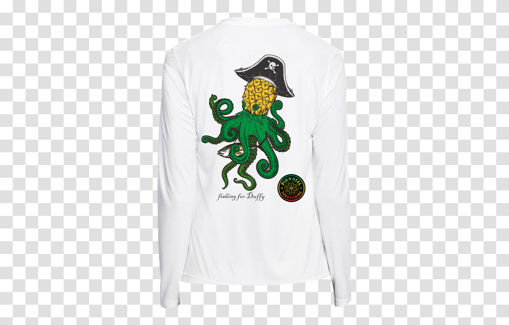 Pineapple Kraken Ladies Performance Long Sleeve T Shirt Octopus, Apparel, Sweatshirt, Sweater Transparent Png