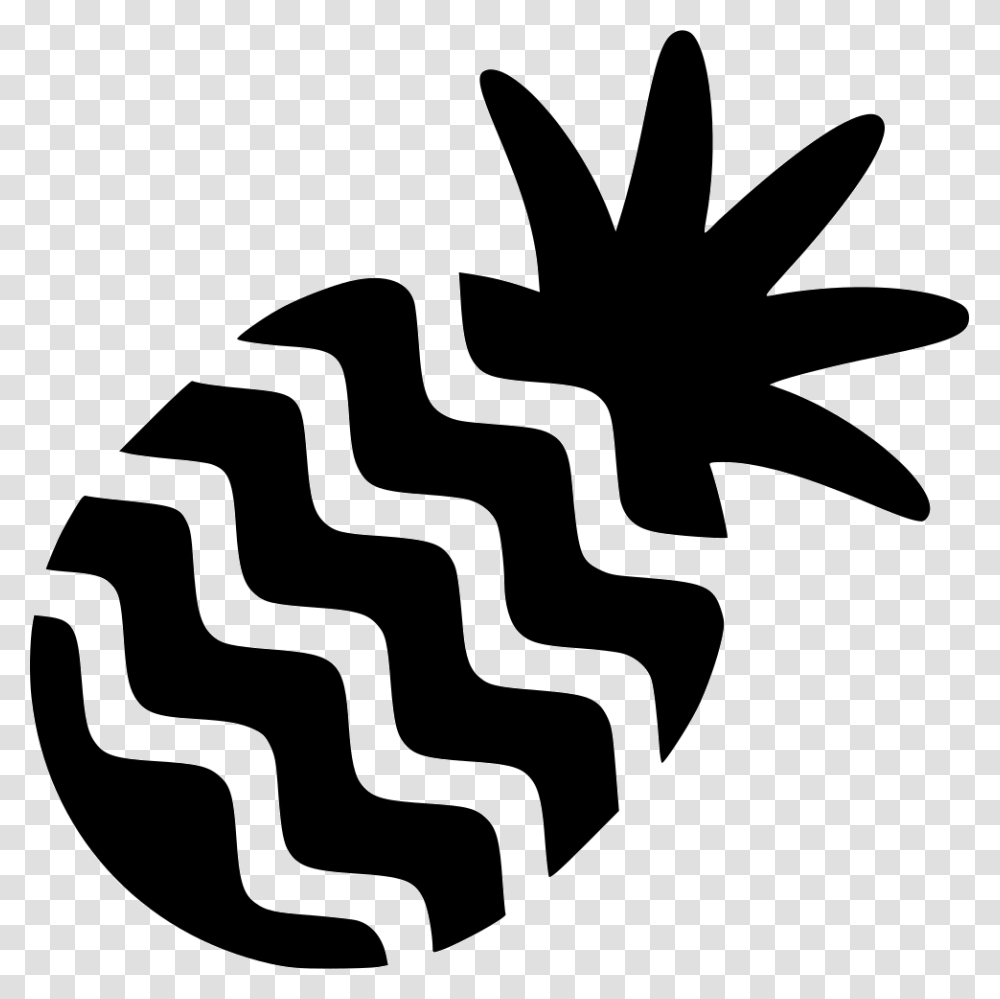 Pineapple, Leaf, Plant, Stencil Transparent Png