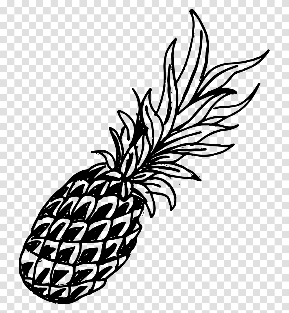 Pineapple Luau Clip Art Black And White, Gray, World Of Warcraft Transparent Png
