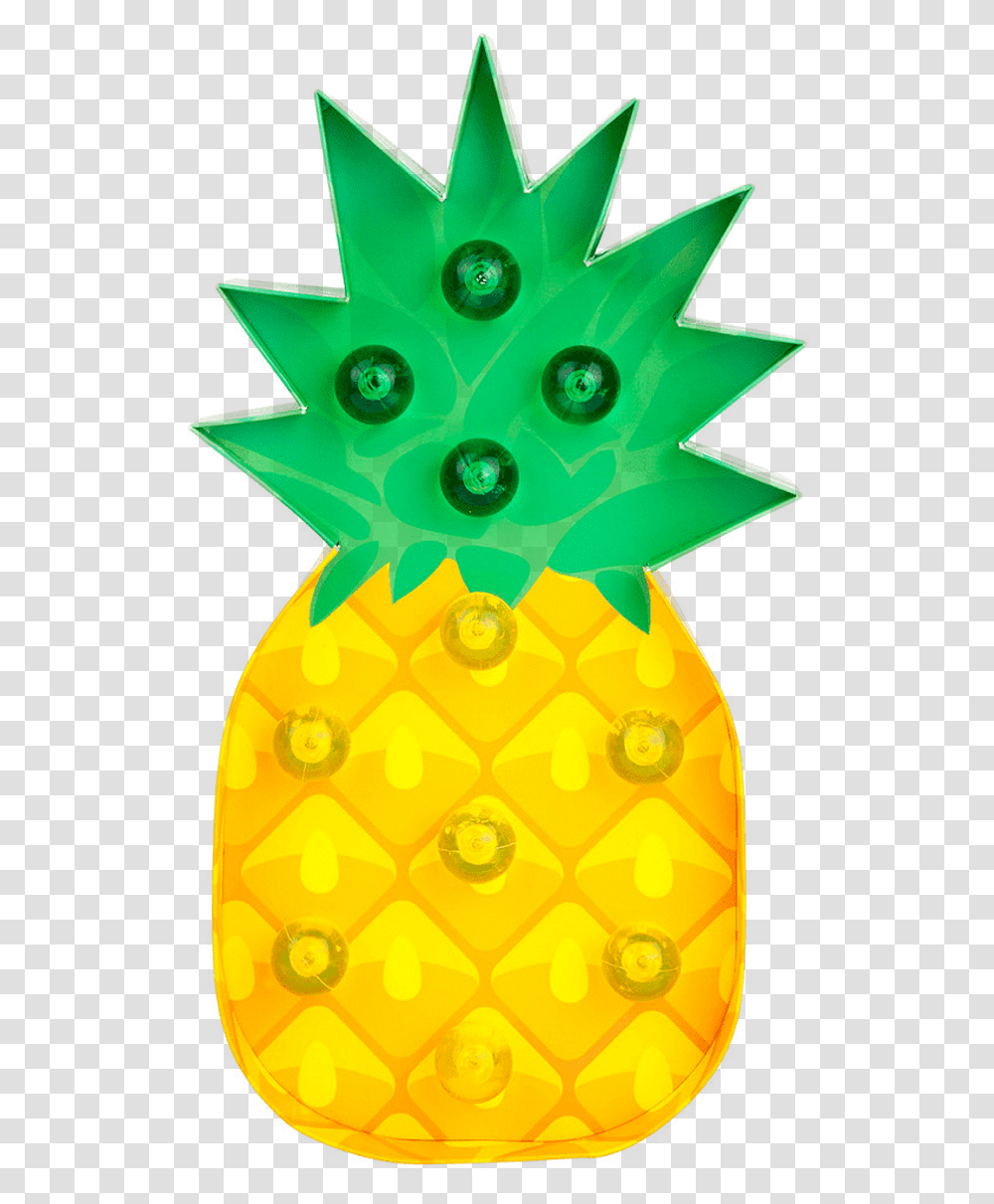 Pineapple Marquee Light Light Up Pineapple, Plant, Fruit, Food, Birthday Cake Transparent Png