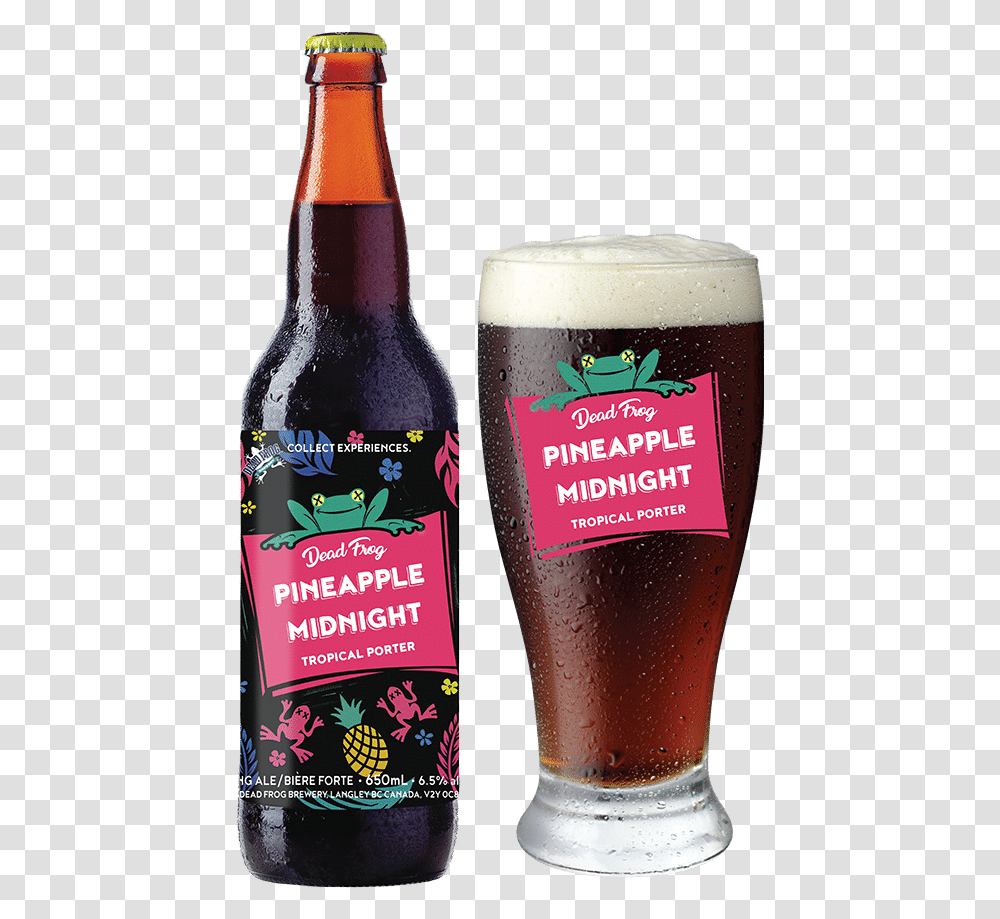 Pineapple Midnight Tropical Porter Dead Frog Pineapple Midnight, Beer, Alcohol, Beverage, Drink Transparent Png